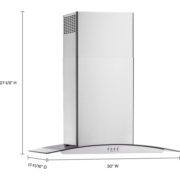 Whirlpool 30 inch 400 CFM Chimney Wall-Mount Hoodfan