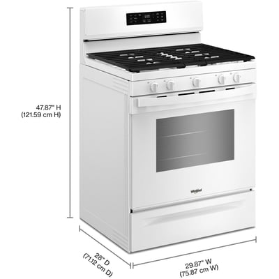 Whirlpool 30 inch Single Oven Gas Range