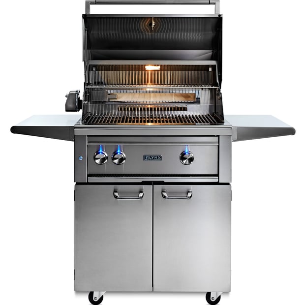 Lynx Professional Freestanding 3 Burner Natural Gas BBQ Grill with Trident Infrared Burner and Rotisserie