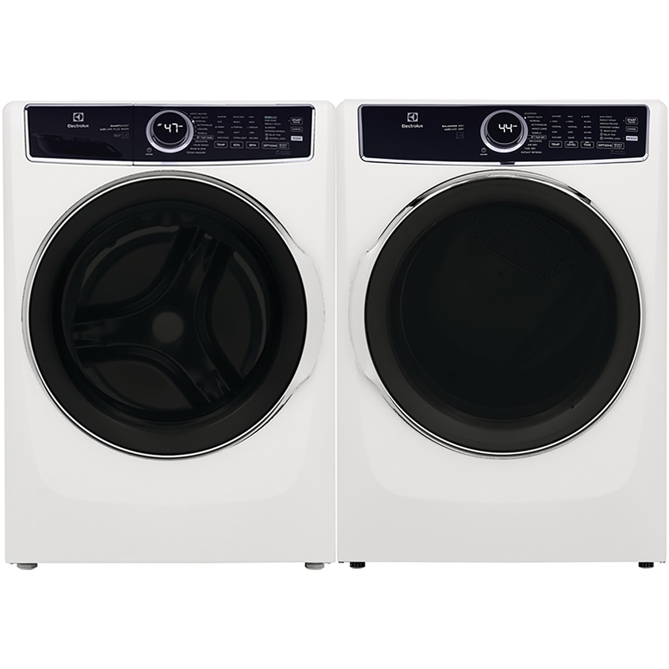 Electrolux White Stackable 5.2 cu.ft. Front Load Steam Washer and 8.0 cu.ft. Steam Dryer