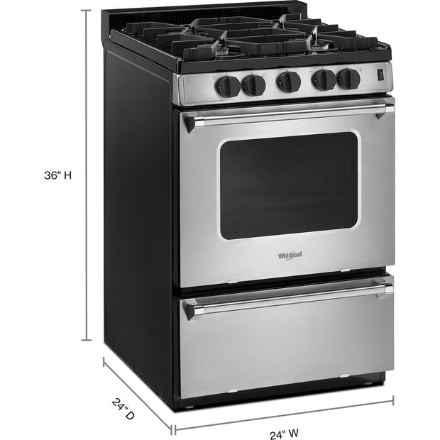 Whirlpool 24 inch Single Oven Gas Range