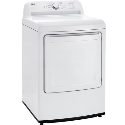 LG White 4.8 cu.ft. Top Load Washer and 7.3 cu.ft. Vented Dryer