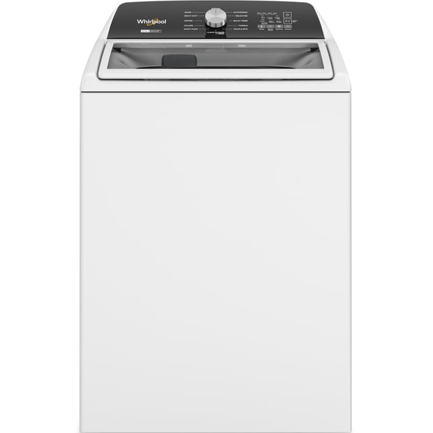 Whirlpool White 5.4 cu.ft Top Load Washer and 7.4 cu.ft. Steam Vented Dryer