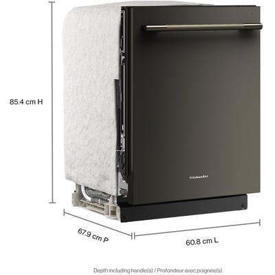 KitchenAid 5 Cycle Dishwasher with Hidden Controls