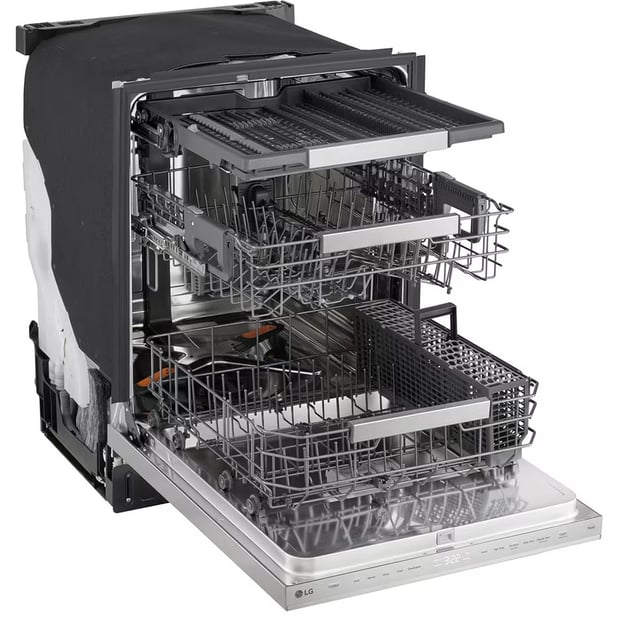 LG 24 inch 44 dB Dishwasher with Hidden Controls and Third Rack