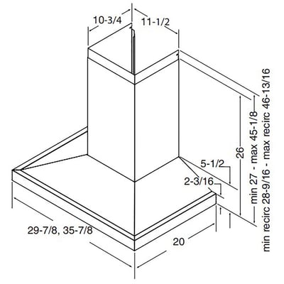 Best 30 inch 650 CFM Chimney Hoodfan