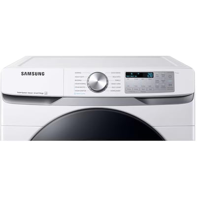 Samsung White 5.2 cu.ft. Front Load Steam Washer and 7.5 cu.ft Steam Vented Dryer