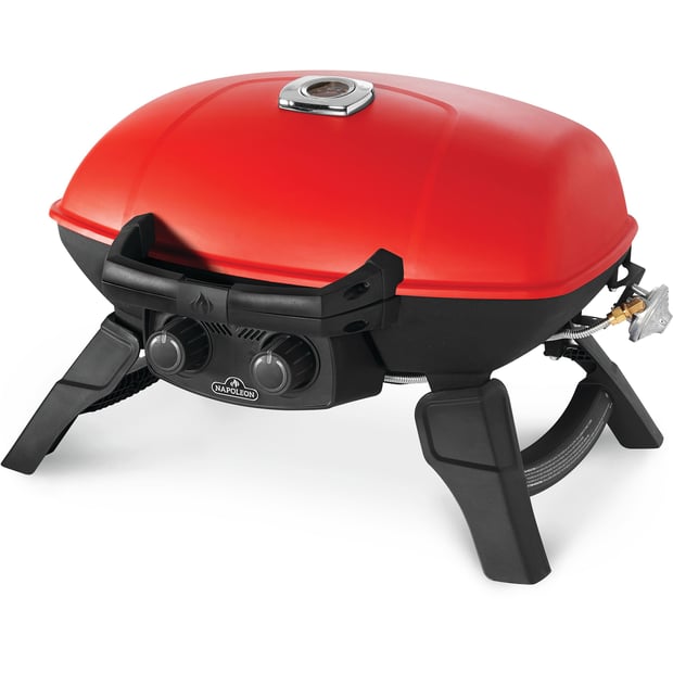 Napoleon TravelQ 285 Portable 2 Burner Liquid Propane BBQ Grill with Griddle