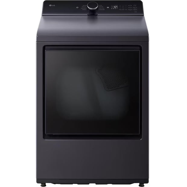 LG Black 6.1 cu.ft Top Load Washer and 7.3 cu.ft Front Load Vented Dryer