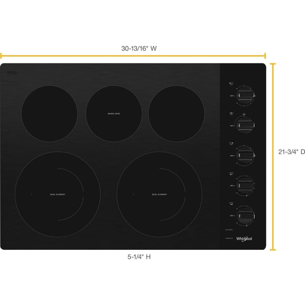 Whirlpool 30 inch Electric Cooktop