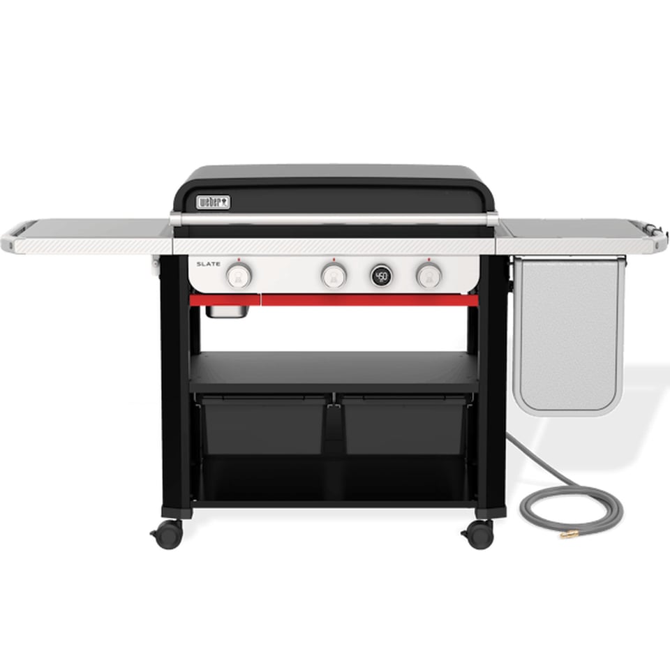 Weber Slate Freestanding 3 Burner Natural Gas Griddle with Extendable Side Table