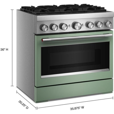 KitchenAid 36 inch Single Oven Dual Fuel Range
