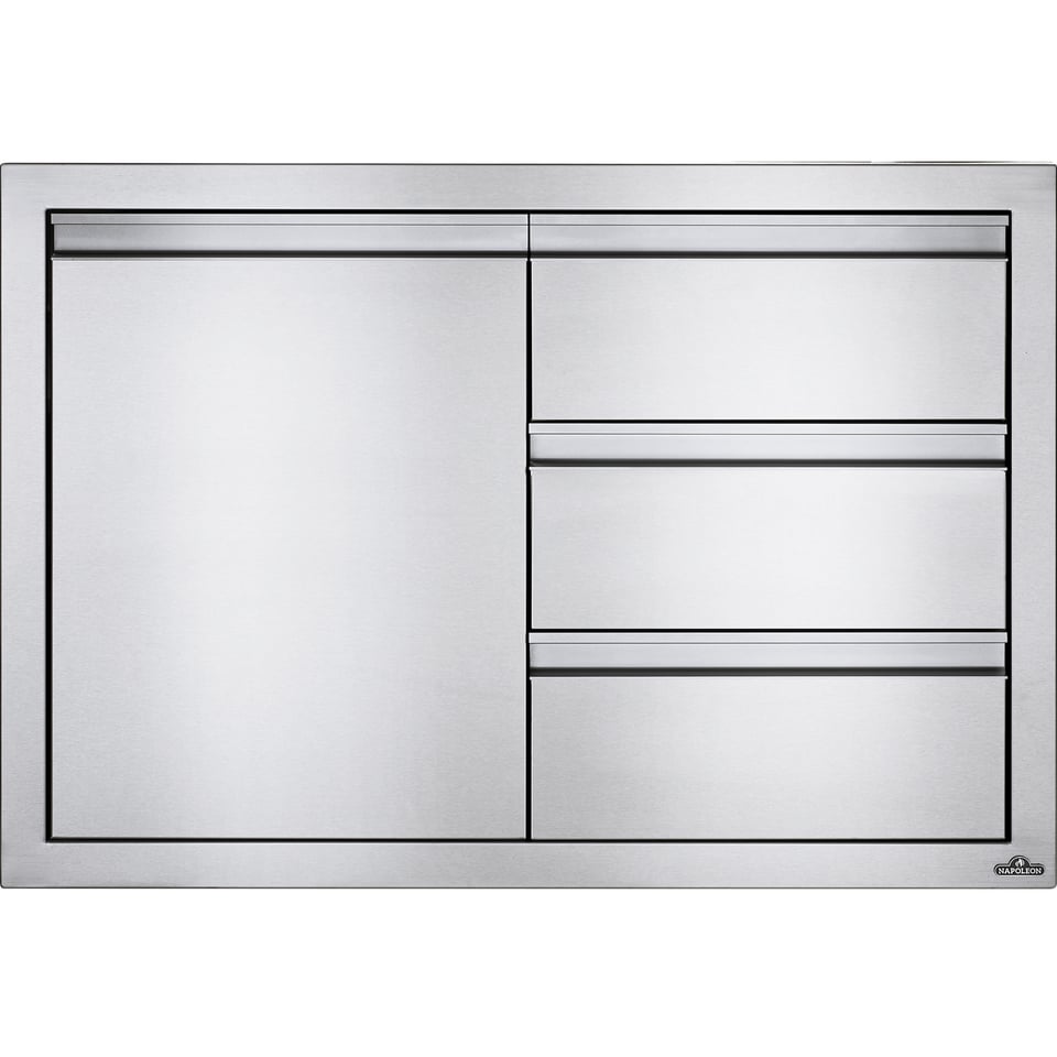 Napoleon 23.50 inch Single Door and Triple Drawer Combo