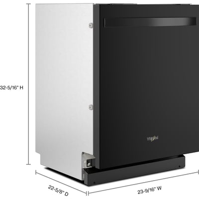 Whirlpool 5 Cycle Dishwasher with Hidden Controls