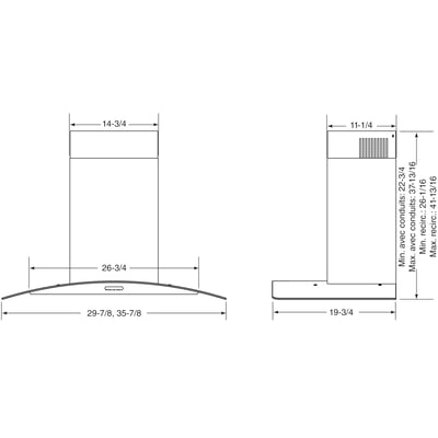 Broan 30 inch 460 CFM Wall-Mount Chimney Hoodfan