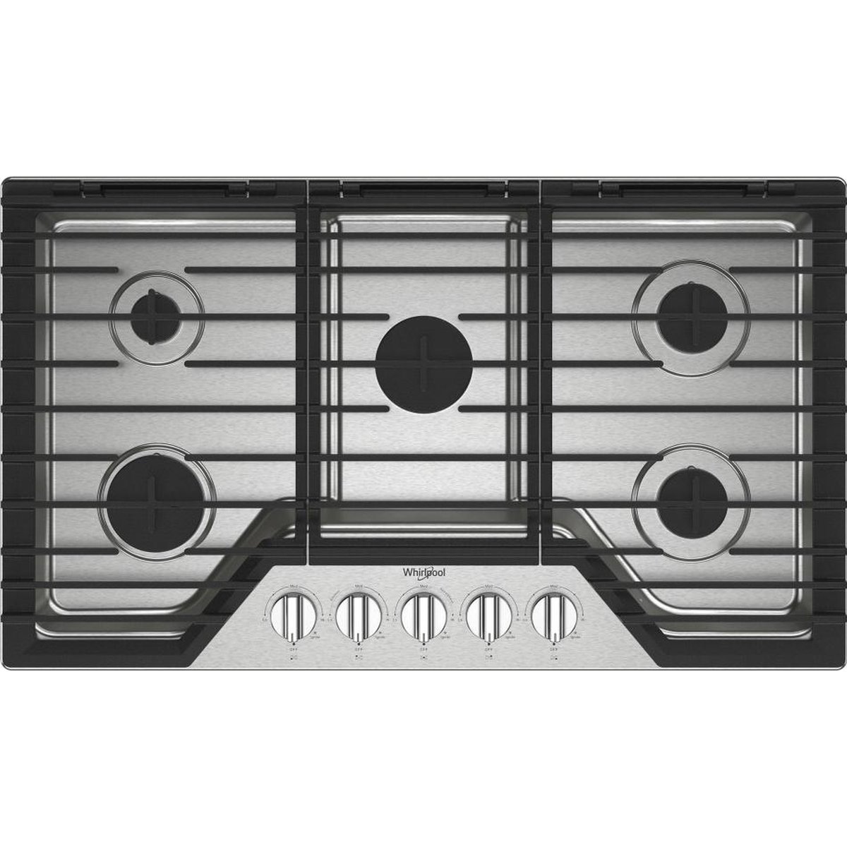 Whirlpool 36-inch Gas Cooktop with EZ-2-Lift Hinged Cast-Iron Grates