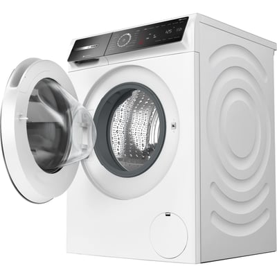 Bosch White 500 Series 2.4 cu.ft. Stackable Front Load Washer and 4.0 cu.ft. Heat Pump Dryer