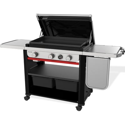 Weber Slate Freestanding 3 Burner Liquid Propane Griddle with Extendable Side Table