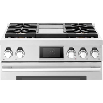 Signature Kitchen Suite 36 inch Dual-Fuel Pro Single Steam Combi Oven Gas Range