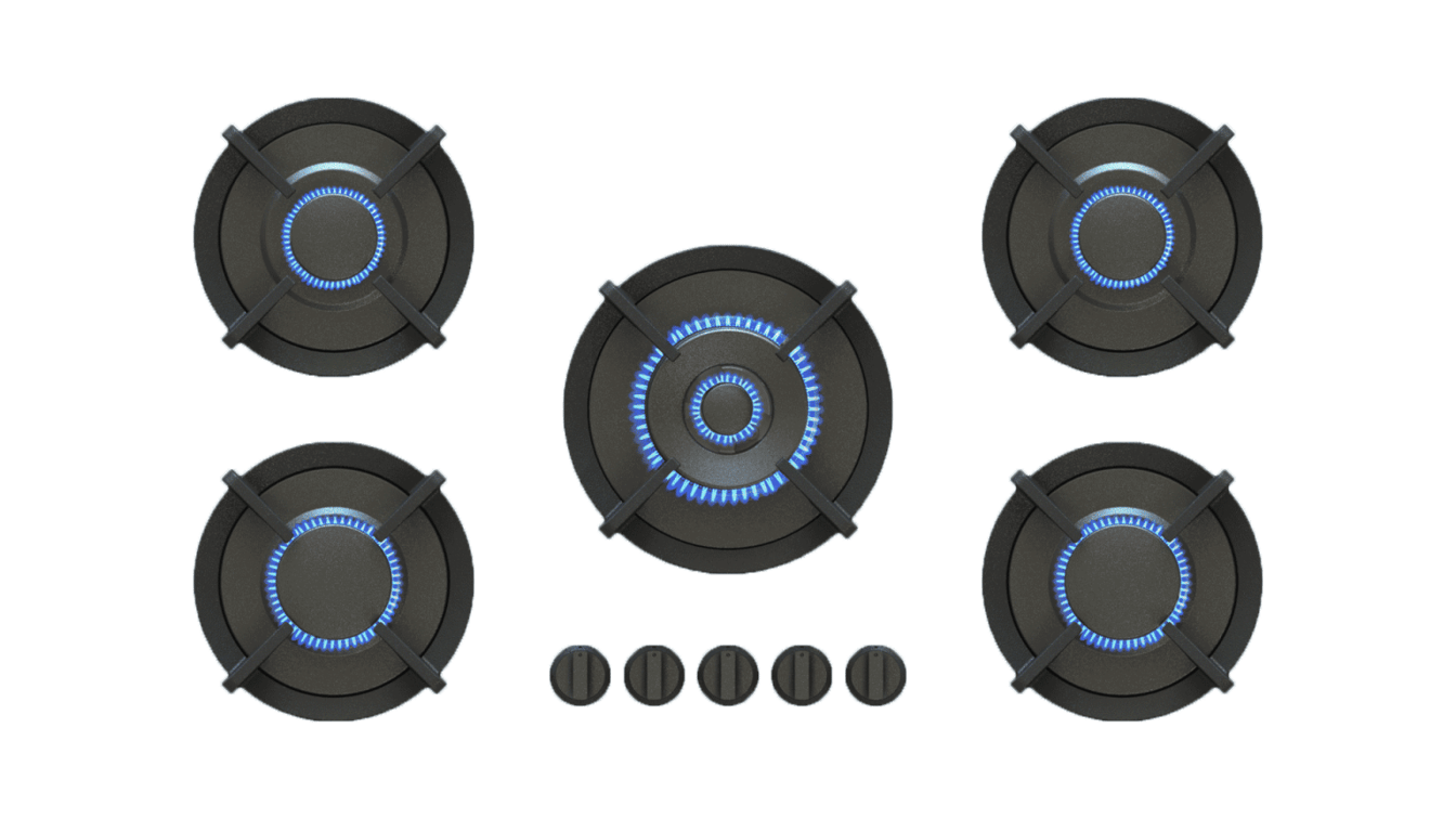 PITT Elbrus 33 inch 5-Burner Module Gas Cooktop