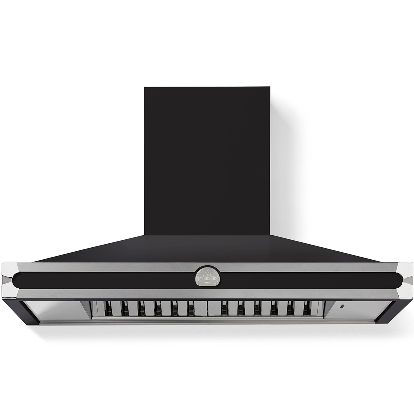 La Cornue 43 inch 600 CFM Chimney Hoodfan with Polished Chrome Detail