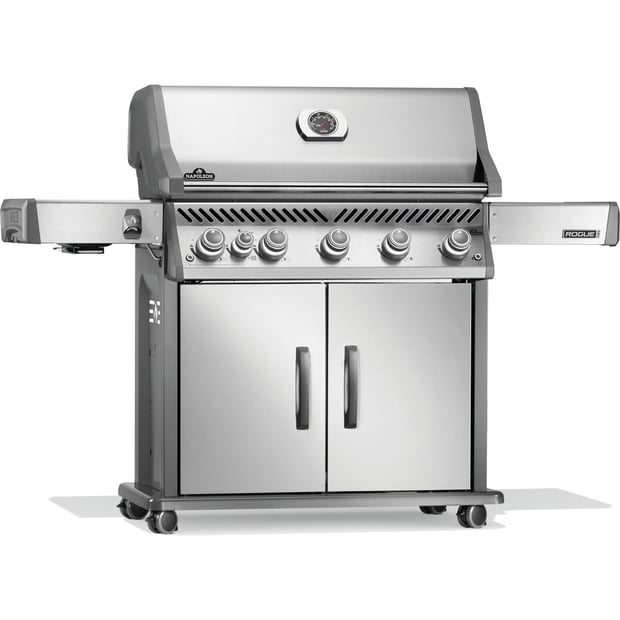 Napoleon Rogue PRO 625 Freestanding 6 Burner Natural Gas BBQ Grill with Infrared Side Burner