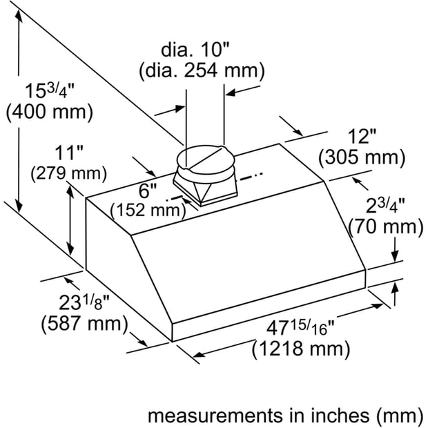 Thermador 48 inch 1000 CFM Under-Cabinet Hoodfan 