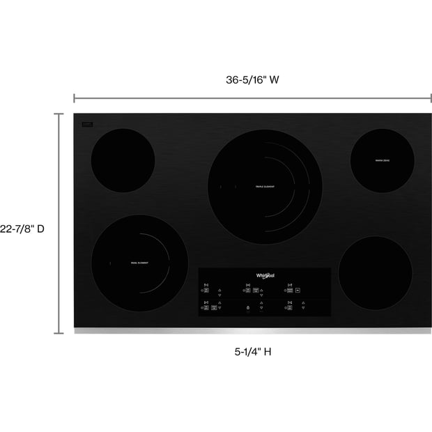 Whirlpool 36 inch Electric Cooktop