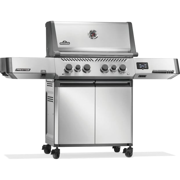 Napoleon Prestige 665 Freestanding 7 Burner Natural Gas BBQ Grill with Infrared Side and Rear Burner