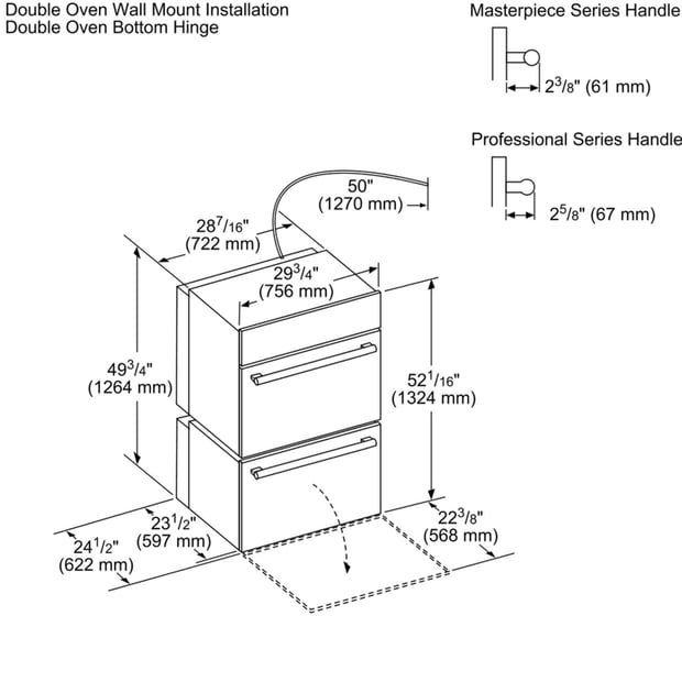 Thermador 30 inch Double Wall Oven with Convection