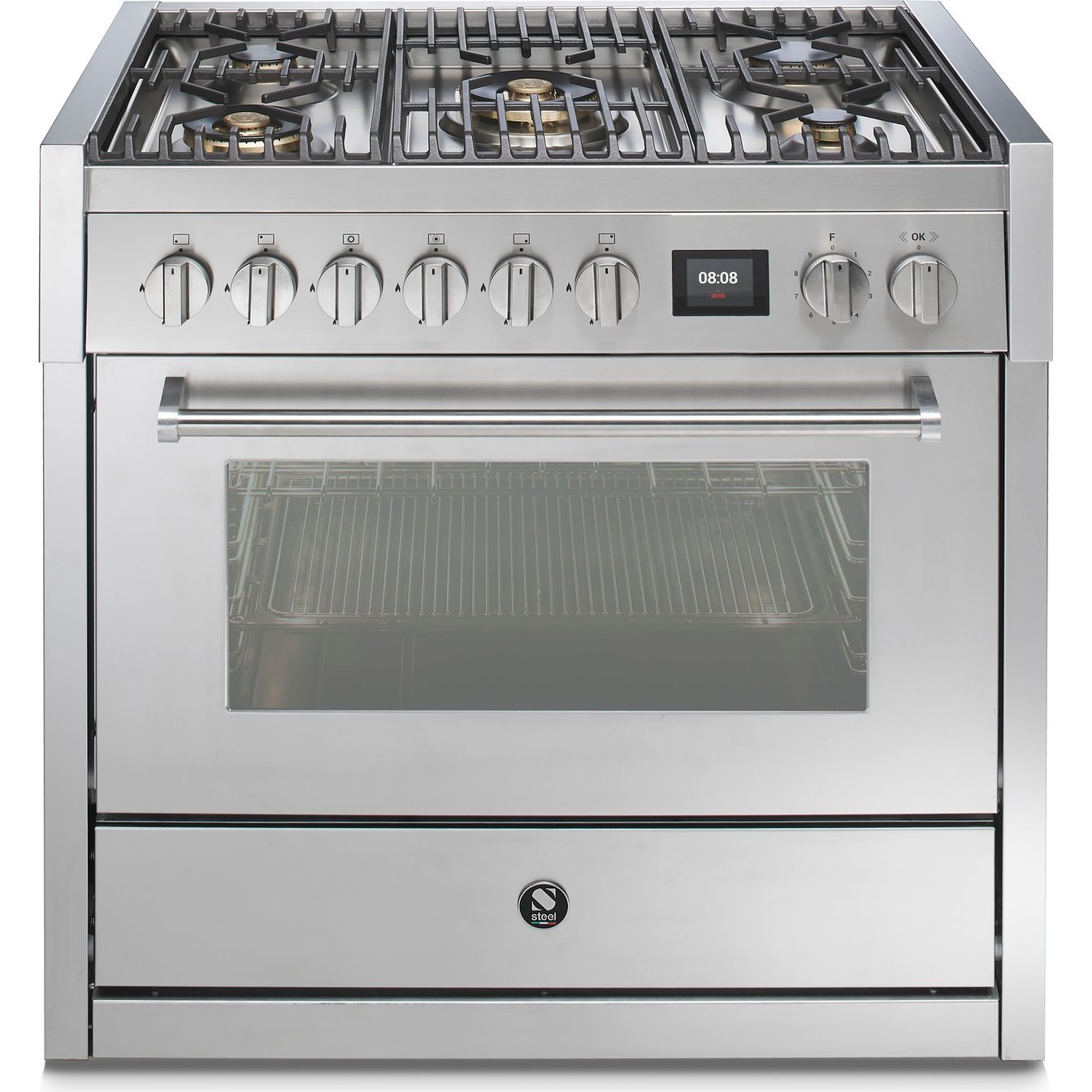 Steel Cucine 36 inch Single Oven Dual Fuel Range