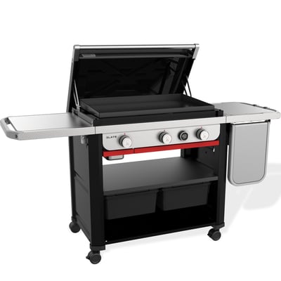 Weber Slate Freestanding 3 Burner Liquid Propane Griddle with Extendable Side Table