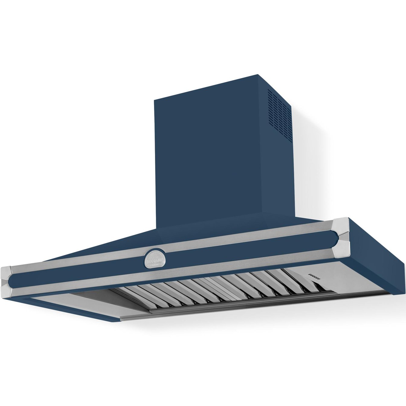 La Cornue 43 inch 600 CFM Chimney Hoodfan with Satin Chrome Detail