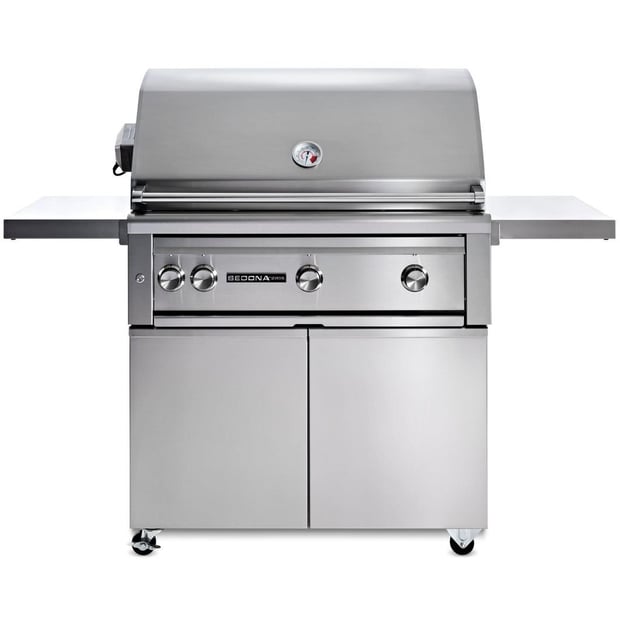 Lynx Sedona Freestanding 4 Burner Liquid Propane BBQ Grill with Stainless Steel, ProSear Infrared Burner and Rotisserie