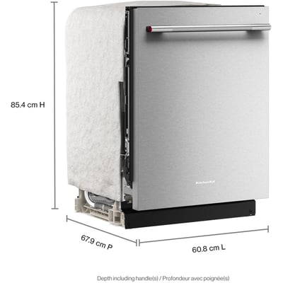 KitchenAid 5 Cycle Dishwasher with Hidden Controls