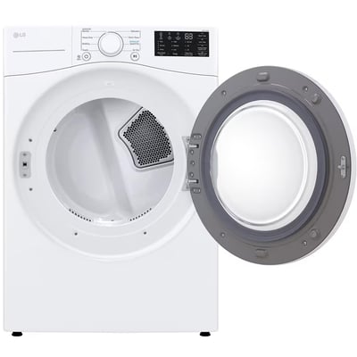 LG White 5.8 cu.ft. Front Load Washer and 7.4 cu.ft. Front Load Vented Dryer