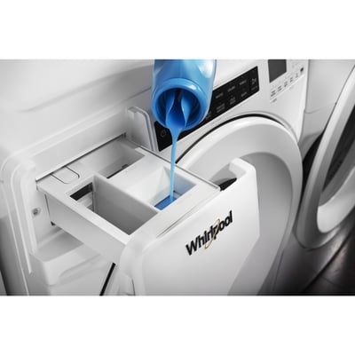 Whirlpool White Stackable 5.0 cu.ft Front Load Washer and 7.4 cu.ft. Vented Dryer