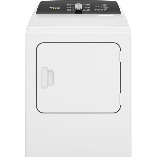 Whirlpool White 5.4 cu.ft Top Load Washer and 7.4 cu.ft. Steam Vented Dryer