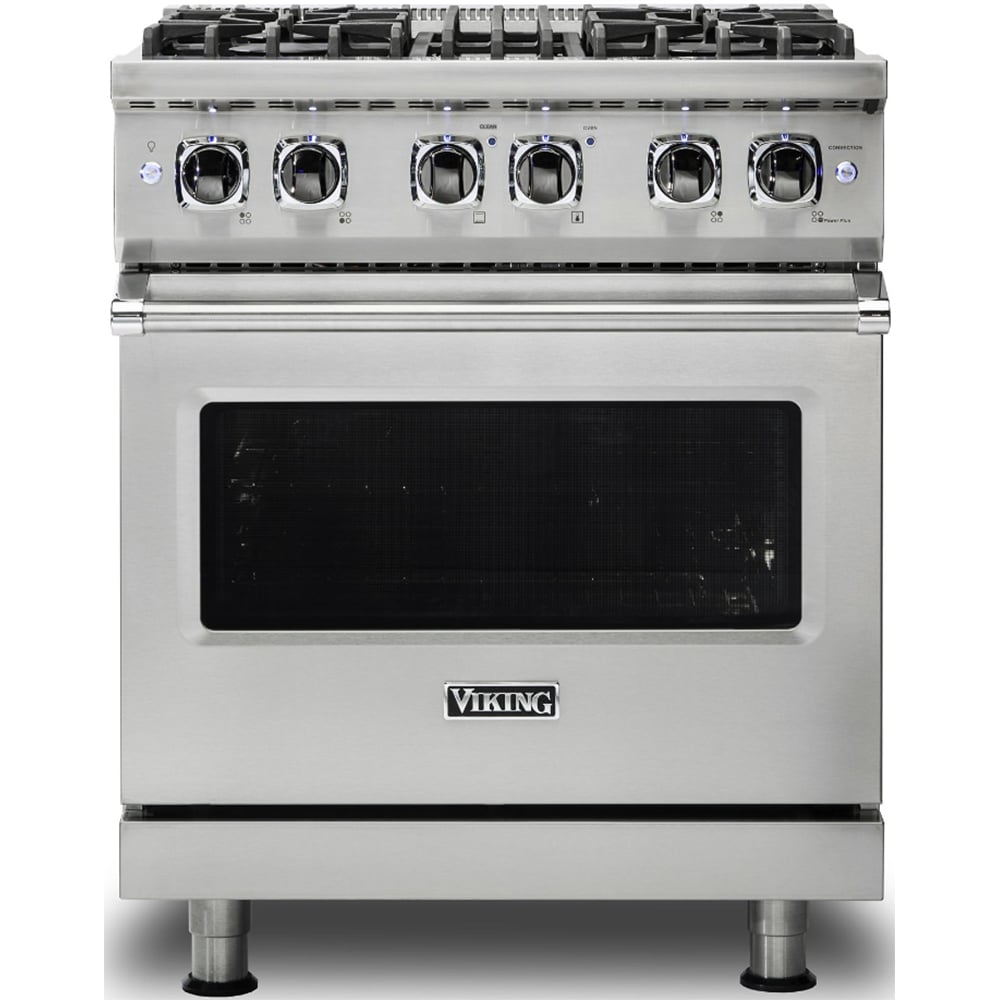 Viking 30 inch Single Oven Dual Fuel Range
CVDR5304BSSLP