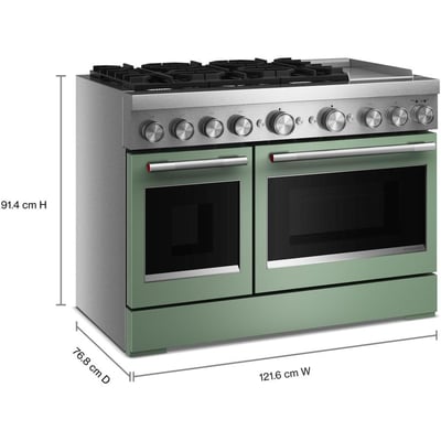 KitchenAid 48 inch Double Oven Dual Fuel Range