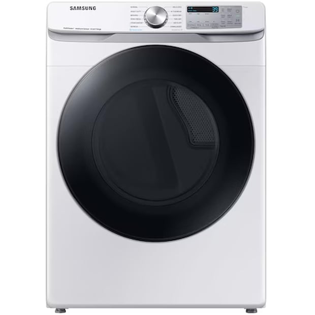 Samsung White 5.2 cu.ft. Front Load Steam Washer and 7.5 cu.ft Steam Vented Dryer