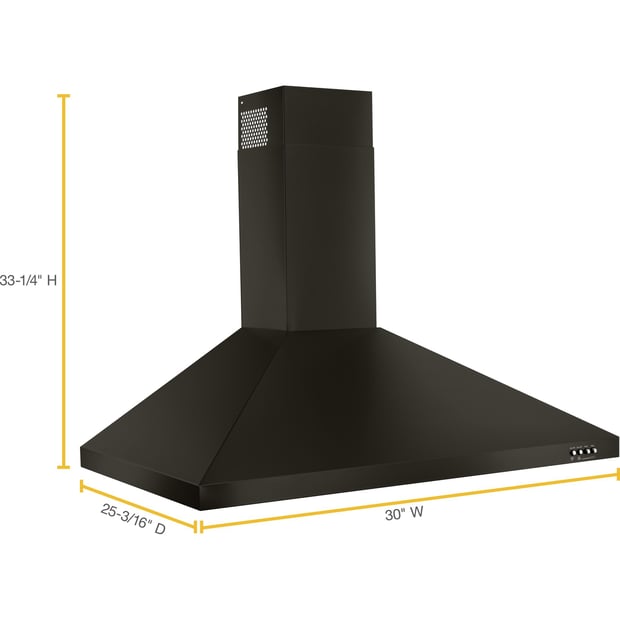 Whirlpool 30 inch 400 CFM Wall-Mount Chimney Ventilation Hoodfan