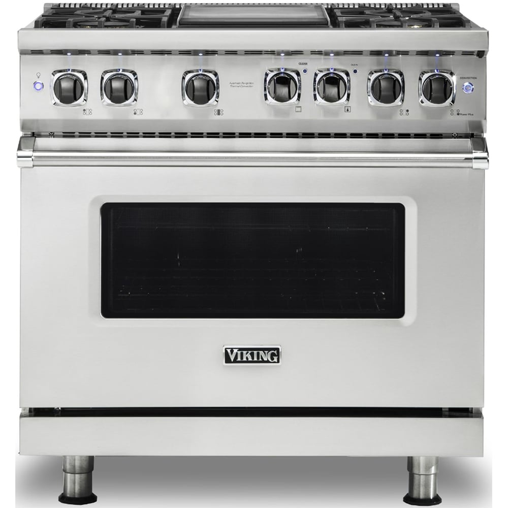 Viking 36 inch Single Oven Dual Fuel Range
CVDR5364GSSLP