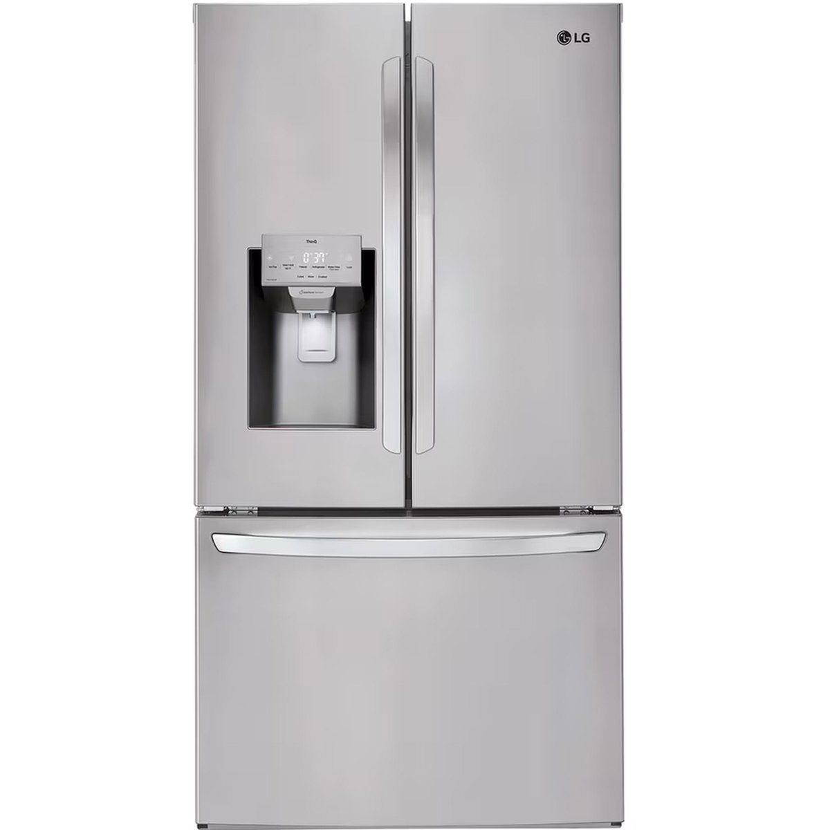 LG 36" 28 cu.ft. Standard-Depth French 3-Door Refrigerator | Ice & Water Dispenser | Dual Ice Maker with Craft Ice