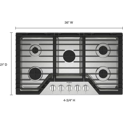 Whirlpool 36 inch Gas Cooktop