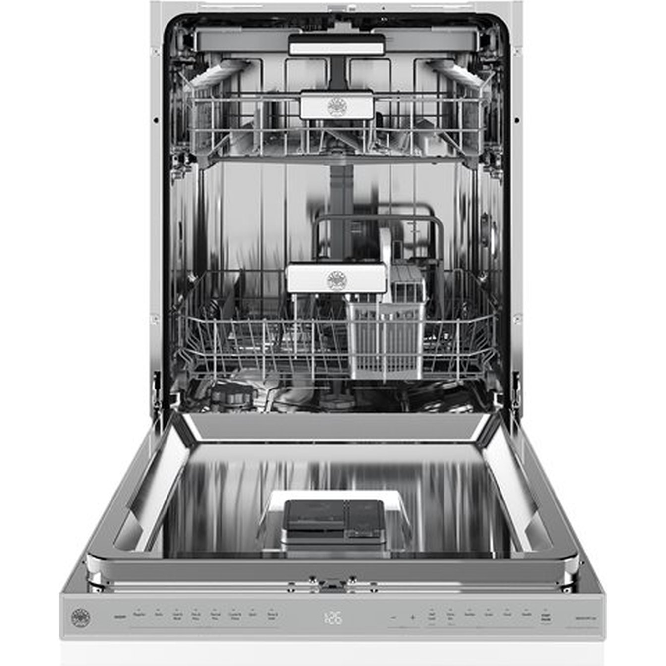 Bertazzoni 24 inch 39 dBA 8 Cycle EnergyStar Dishwasher with Hidden Controls and Third Rack