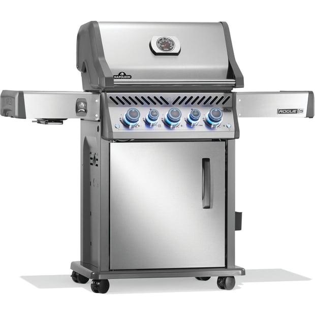Napoleon Phantom Rogue PRO-S 425 Freestanding 5 Burner Liquid Propane BBQ Grill with Infrared Side and Rear Burner