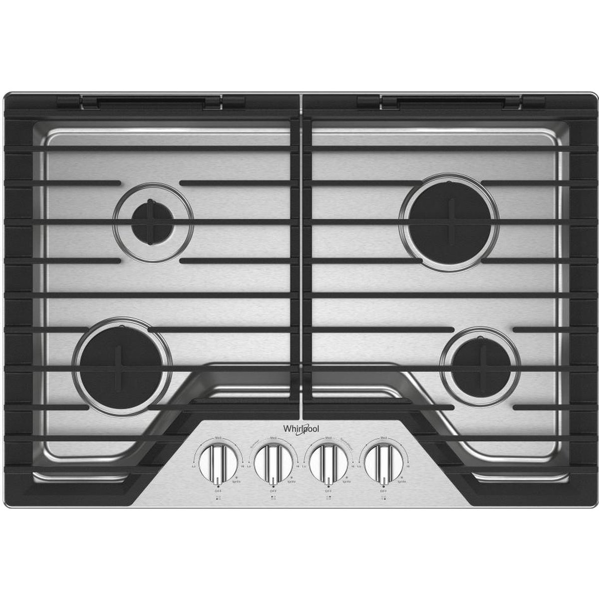 Whirlpool 30-inch Gas Cooktop with EZ-2-Lift Hinged Cast-Iron Grates
