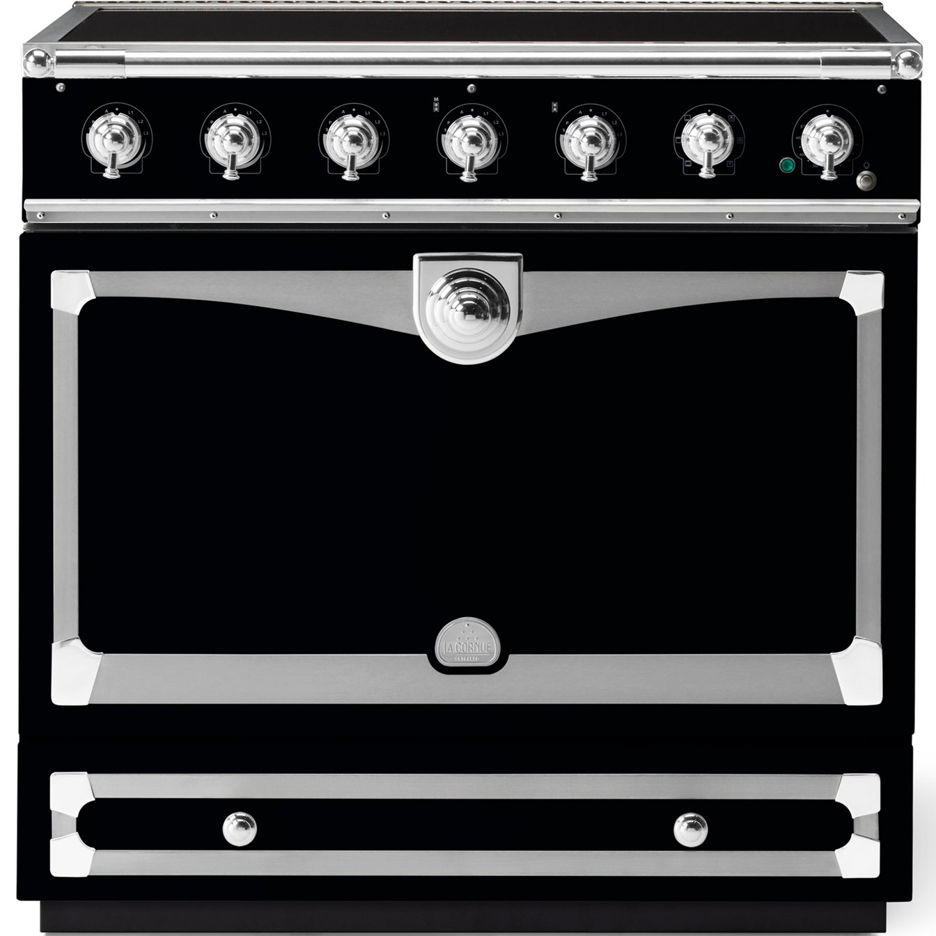 La Cornue 35 inch Single Oven Induction Range with Polished Chrome Detail