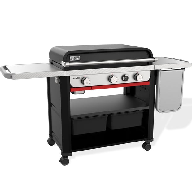 Weber Slate Freestanding 3 Burner Liquid Propane Griddle with Extendable Side Table